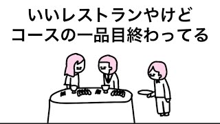 【アニメ】記念日に最悪なレストランいってもうたやつ