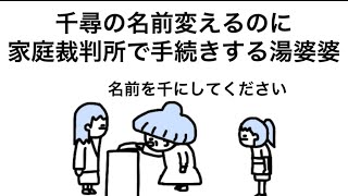 【アニメ】千尋んの名前変えるのに家庭裁判所で手続きする湯婆婆ん